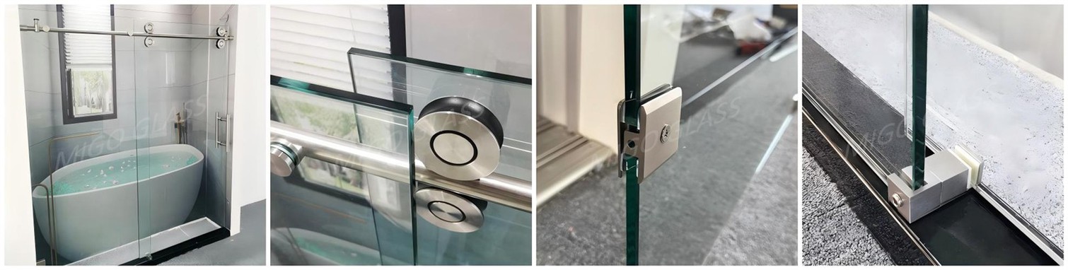 frameless sliding shower door at MIGO GLASS frameless sliding shower door at MIGO GLASS