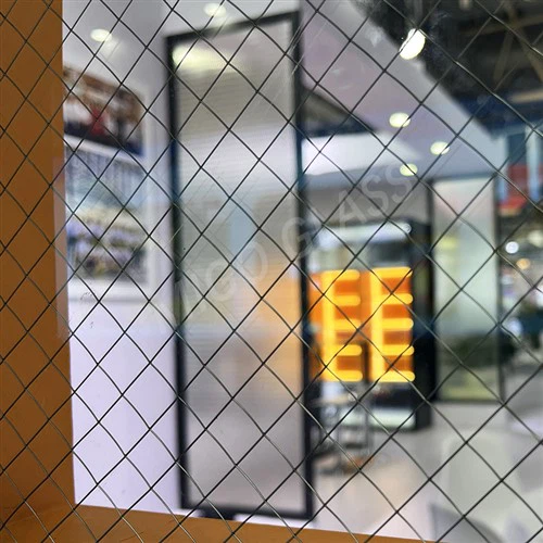 กระจกแบบมีสายขัดเพชร