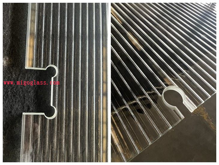 Reeded Glass Shower Door